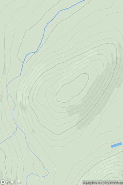 Thumbnail image for Burgh Hill [The River Tweed to the English Border] showing contour plot for surrounding peak